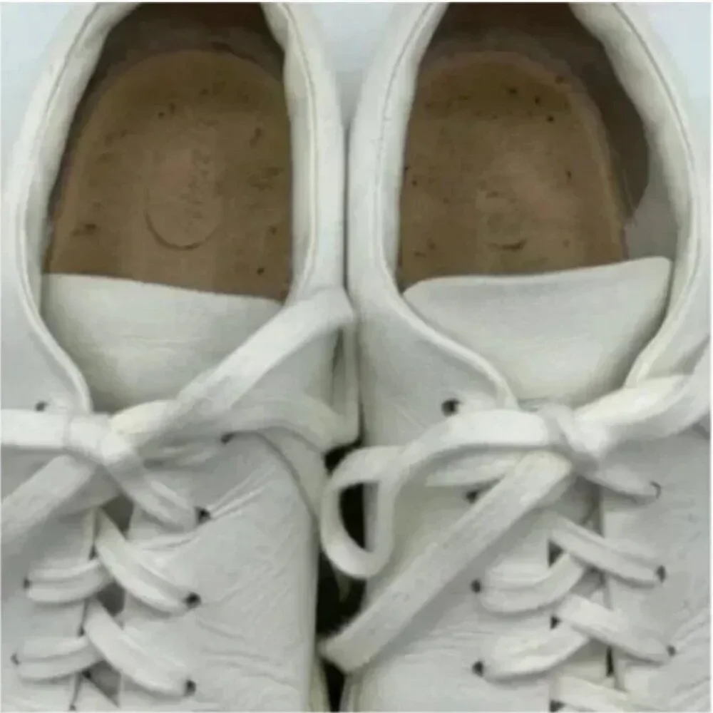 Tamara Mellon White Leather Low Top Court Sneakers Made in Italy Size 37.5